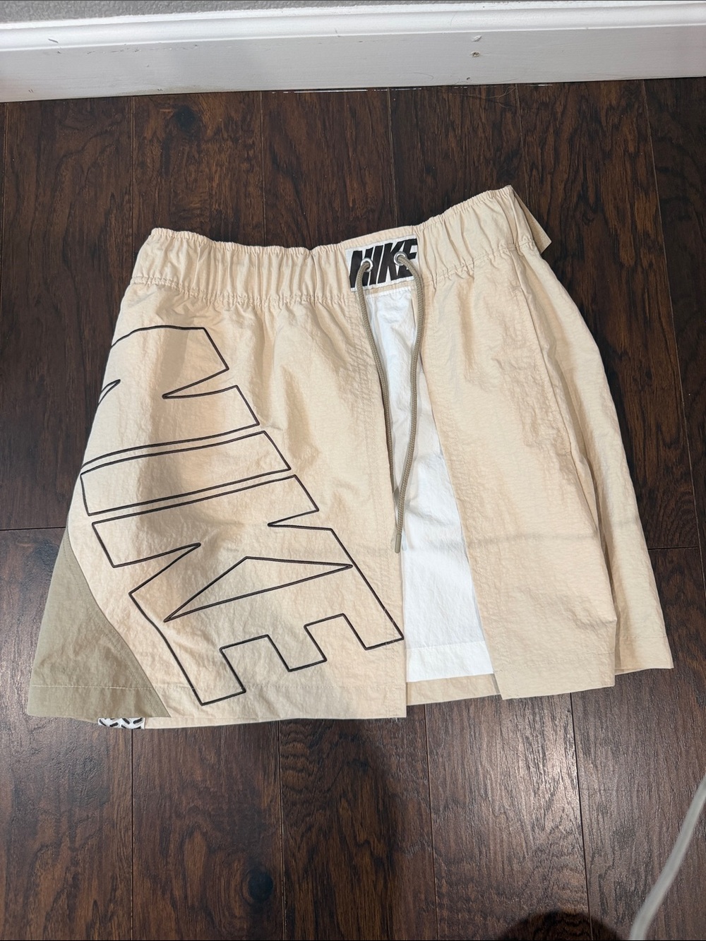 Nike Beige Logo Skort with Tonal Panel